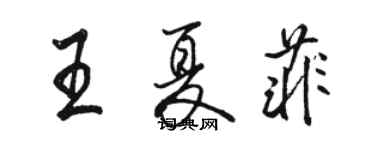 駱恆光王夏菲行書個性簽名怎么寫