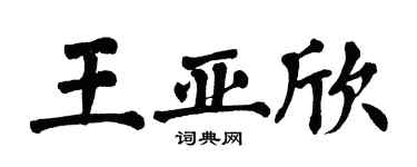 翁闓運王亞欣楷書個性簽名怎么寫