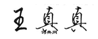 駱恆光王真真行書個性簽名怎么寫