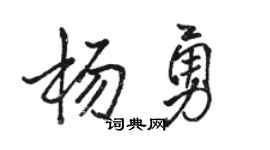 駱恆光楊勇行書個性簽名怎么寫