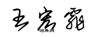 朱錫榮王宏霏草書個性簽名怎么寫