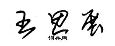 朱錫榮王思展草書個性簽名怎么寫