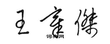 駱恆光王章傑草書個性簽名怎么寫