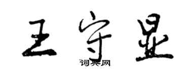 曾慶福王守顯行書個性簽名怎么寫