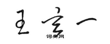 駱恆光王玄一草書個性簽名怎么寫