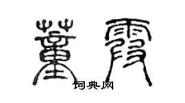 陳聲遠董霞篆書個性簽名怎么寫