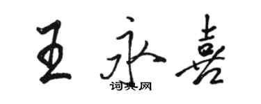 駱恆光王永喜行書個性簽名怎么寫