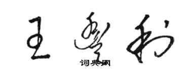 駱恆光王豐利草書個性簽名怎么寫