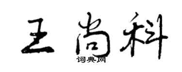 曾慶福王尚科行書個性簽名怎么寫