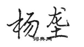 駱恆光楊壟行書個性簽名怎么寫