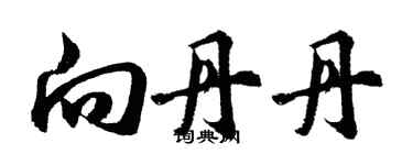 胡問遂向丹丹行書個性簽名怎么寫