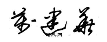 朱錫榮萬建華草書個性簽名怎么寫