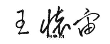 駱恆光王懷宙草書個性簽名怎么寫