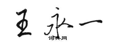 駱恆光王永一行書個性簽名怎么寫