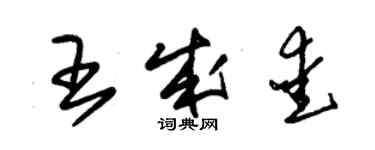 朱錫榮王成愛草書個性簽名怎么寫