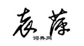 朱錫榮袁萍草書個性簽名怎么寫
