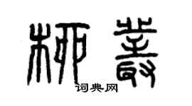 曾慶福柳叢篆書個性簽名怎么寫