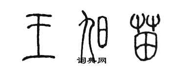 陳墨王旭苗篆書個性簽名怎么寫