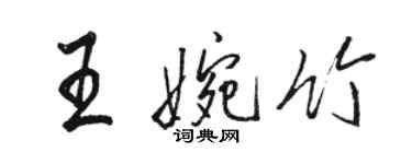 駱恆光王婉竹行書個性簽名怎么寫