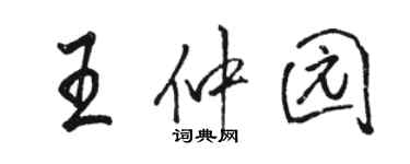 駱恆光王仲園行書個性簽名怎么寫