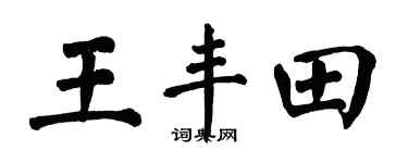 翁闓運王豐田楷書個性簽名怎么寫