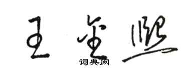 駱恆光王金熙草書個性簽名怎么寫