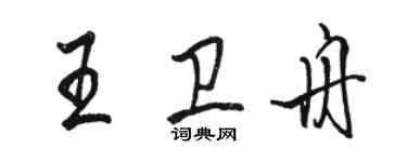駱恆光王衛舟行書個性簽名怎么寫