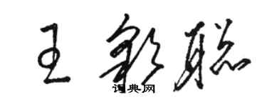 駱恆光王彩聰草書個性簽名怎么寫