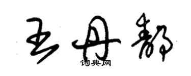 朱錫榮王丹靜草書個性簽名怎么寫