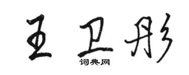 駱恆光王衛彤行書個性簽名怎么寫