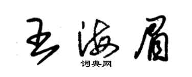 朱錫榮王海眉草書個性簽名怎么寫