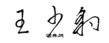 駱恆光王少豹草書個性簽名怎么寫