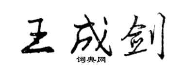 曾慶福王成劍行書個性簽名怎么寫