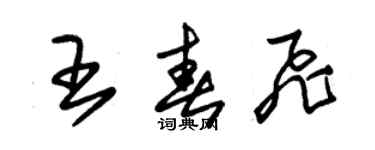 朱錫榮王春飛草書個性簽名怎么寫