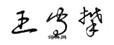 曾慶福王守攀草書個性簽名怎么寫