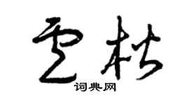 曾慶福盧楷草書個性簽名怎么寫