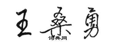 駱恆光王桑勇行書個性簽名怎么寫