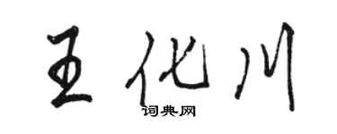 駱恆光王化川行書個性簽名怎么寫