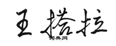 駱恆光王搭拉行書個性簽名怎么寫