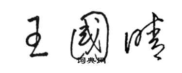 駱恆光王國晴草書個性簽名怎么寫