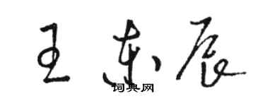 駱恆光王東辰草書個性簽名怎么寫