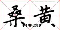 周炳元桑黃楷書怎么寫