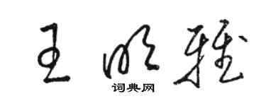 駱恆光王明雅草書個性簽名怎么寫