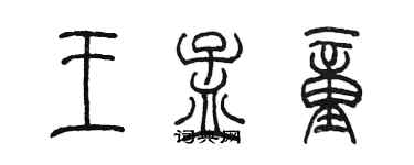 陳墨王孟童篆書個性簽名怎么寫