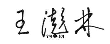 駱恆光王澎林草書個性簽名怎么寫