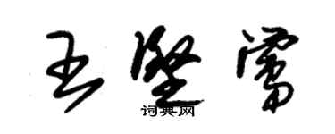 朱錫榮王堅鶯草書個性簽名怎么寫