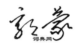 駱恆光郭蒙草書個性簽名怎么寫