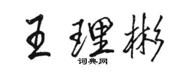 駱恆光王理彬行書個性簽名怎么寫