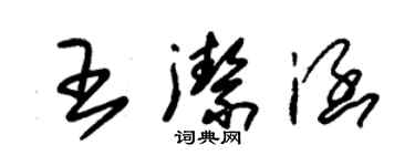 朱錫榮王潔涵草書個性簽名怎么寫