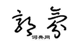 朱錫榮郭氛草書個性簽名怎么寫